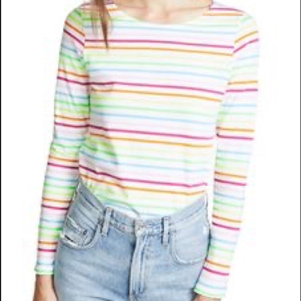 Stripe @ Stare long tee. NWT!